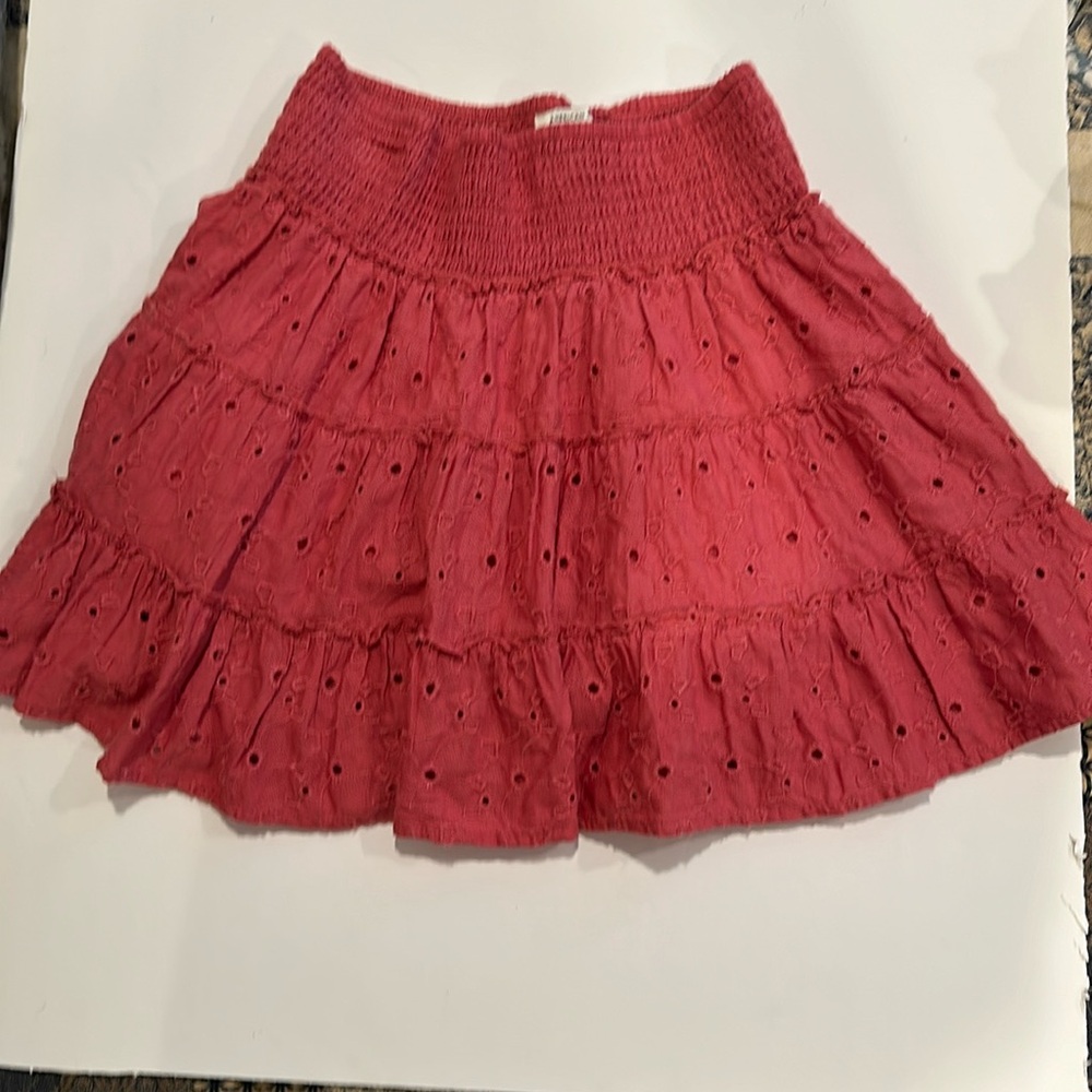 Salmon colored skirt